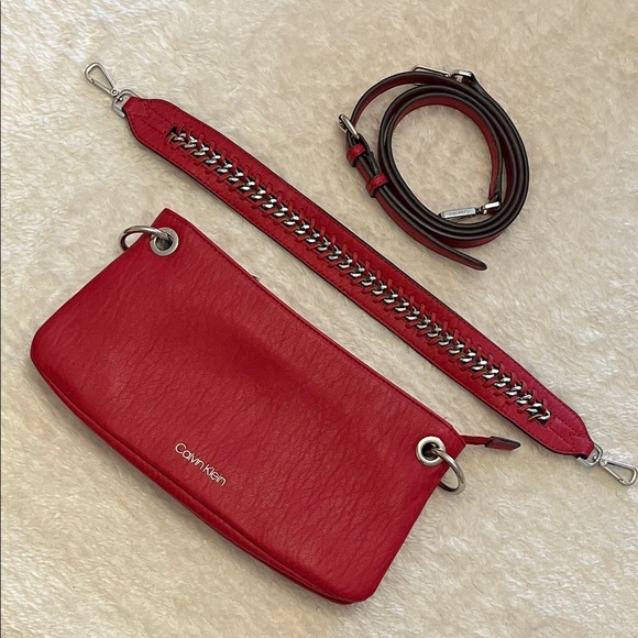 Calvin Klein Women's Raya Faux Leather Convertible Demi Handbag - Picture 2 of 15